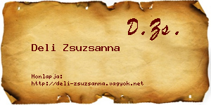 Deli Zsuzsanna névjegykártya