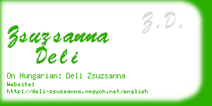 zsuzsanna deli business card